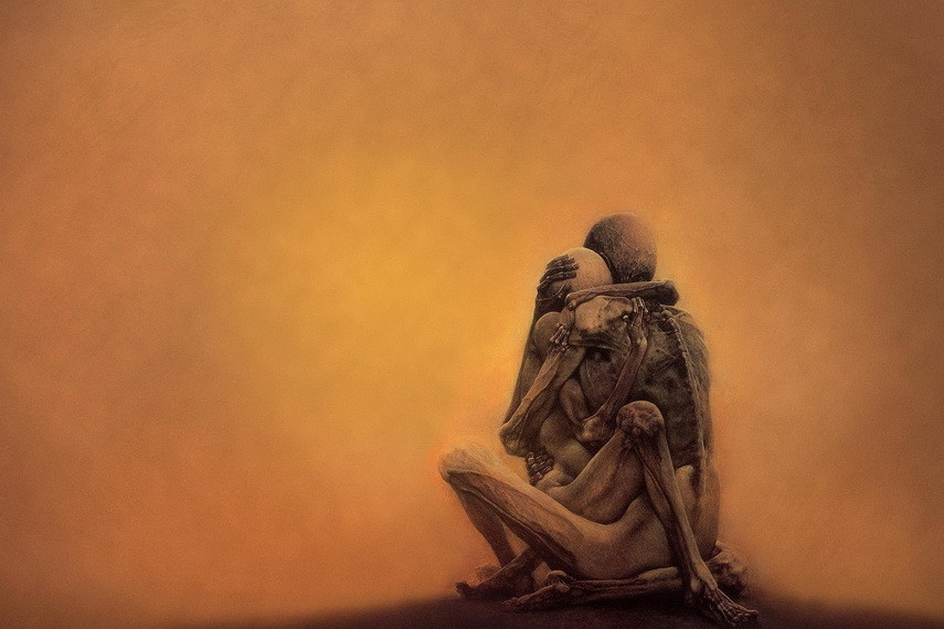 L'horror vacui è un elemento dominante nelle sue immagini che rinfaccia a chi respira ancora la sublime colpa di questo impero di edifici